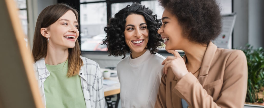 three women at work