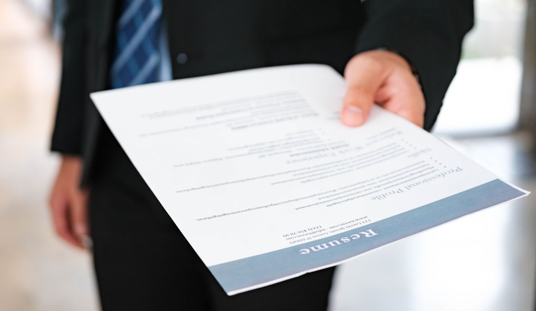 submitting a job application 
