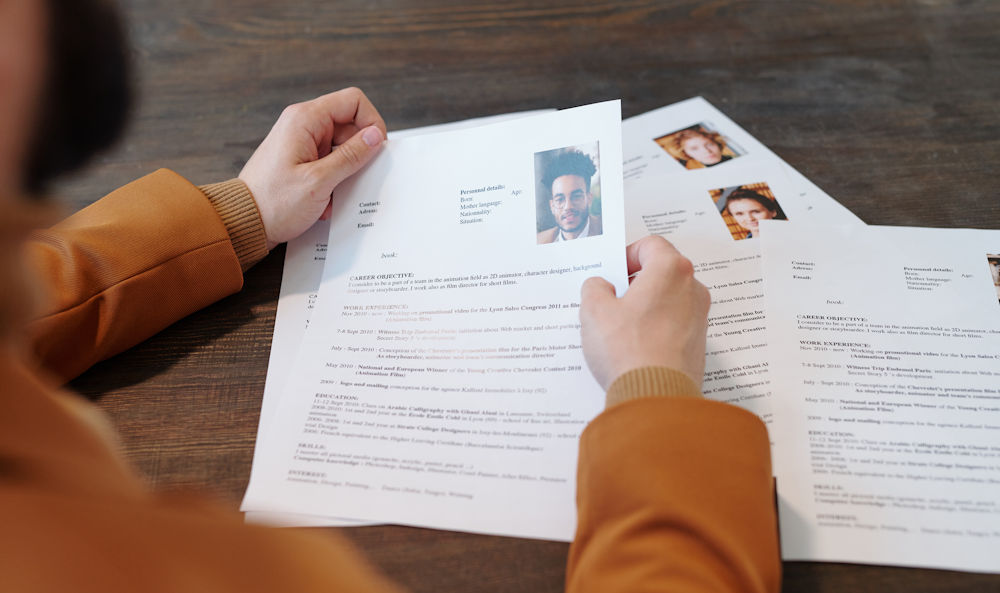 reviewing job applications