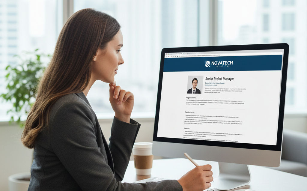 reviewing a job application