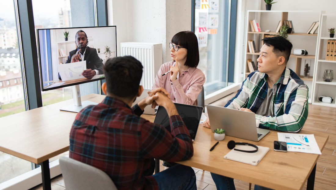 interview panel on a call