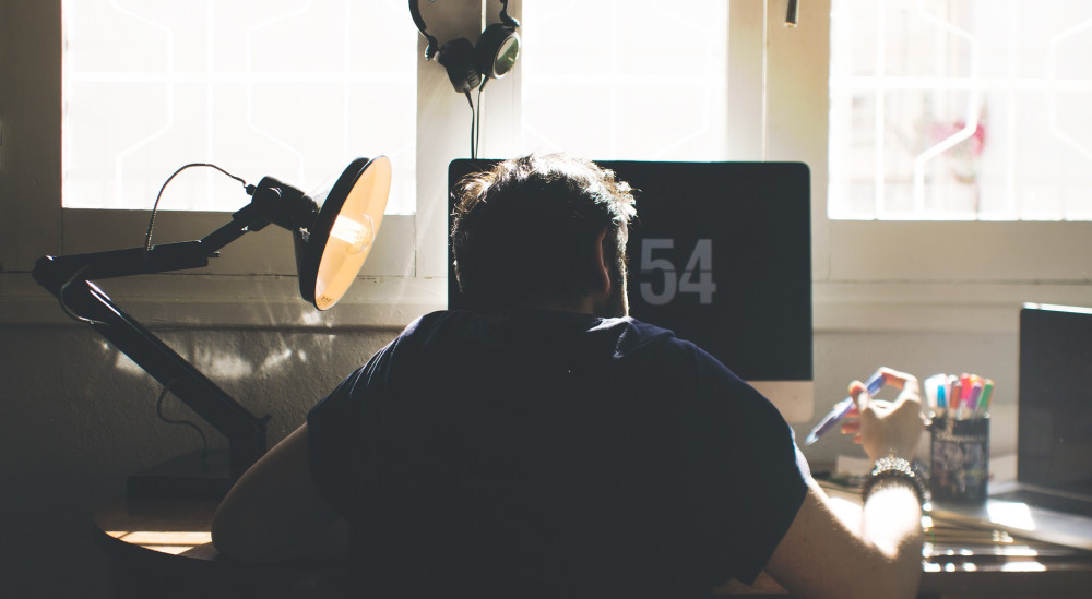 Man working at desk