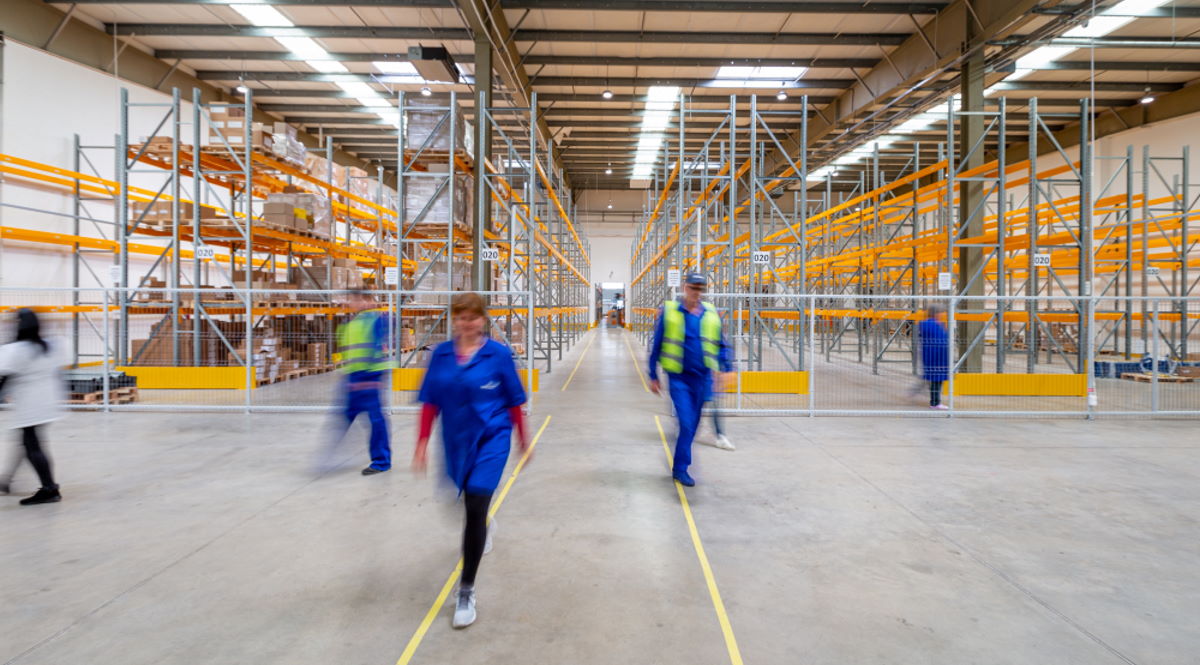 warehouse workers at work